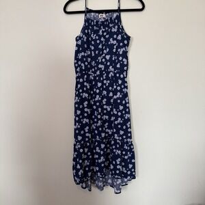 SO Dress‎ Women XLarge Navy Floral Cottagecore Casual Summer Floral Picnic Flowy